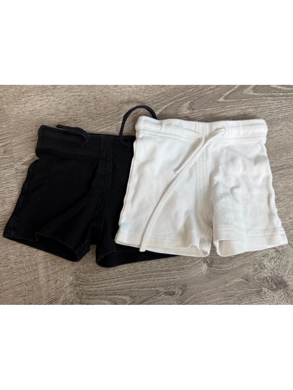 2-piece, Ruisita Baby Shorts 6-12 Months Cotton Black and White Set